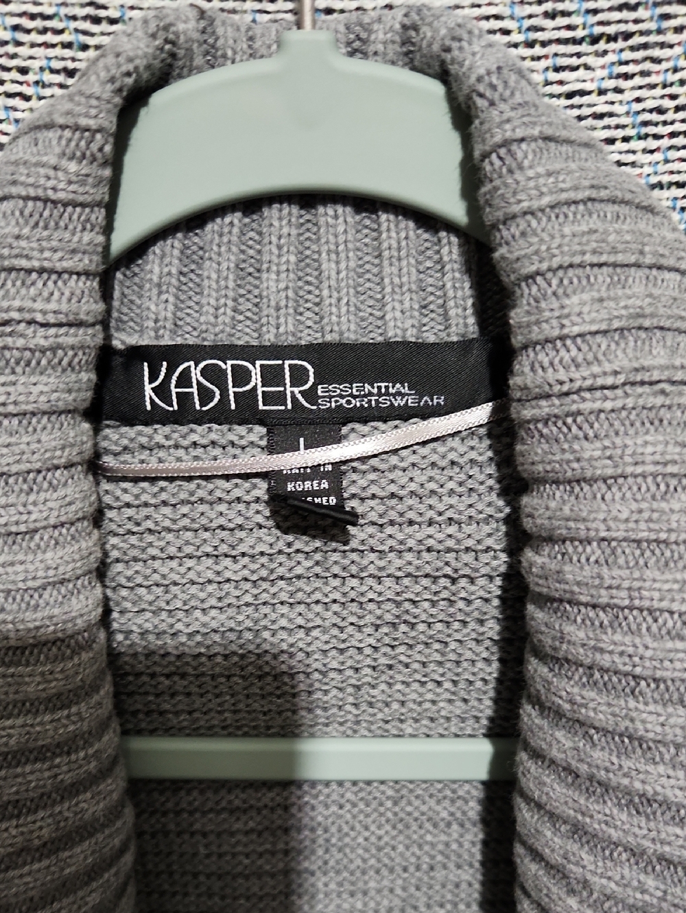 Kasper Gray Short-Sleeve Ribbed Open Front Cardigan - Picture 3 of 5